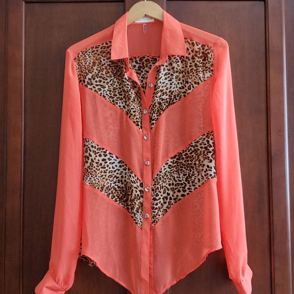 Love Tree Animal Print Blouse